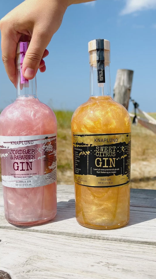Jordbær & Rabarber gin m/sølvglimmer  37,5%