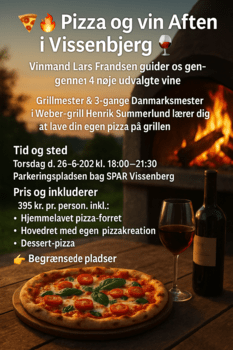 Pizza og vin Aften i Vissenbjerg